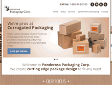 Tablet Screenshot of ponderosapackaging.com
